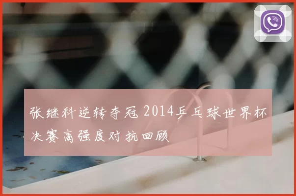 张继科逆转夺冠 2014乒乓球世界杯决赛高强度对抗回顾